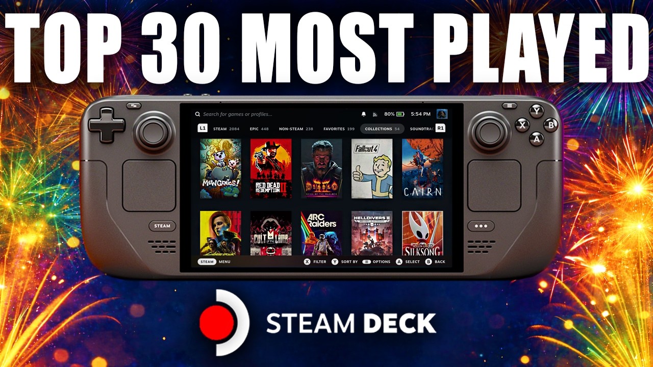 The TOP 30 Most Played Steam Deck Games Of February 2026