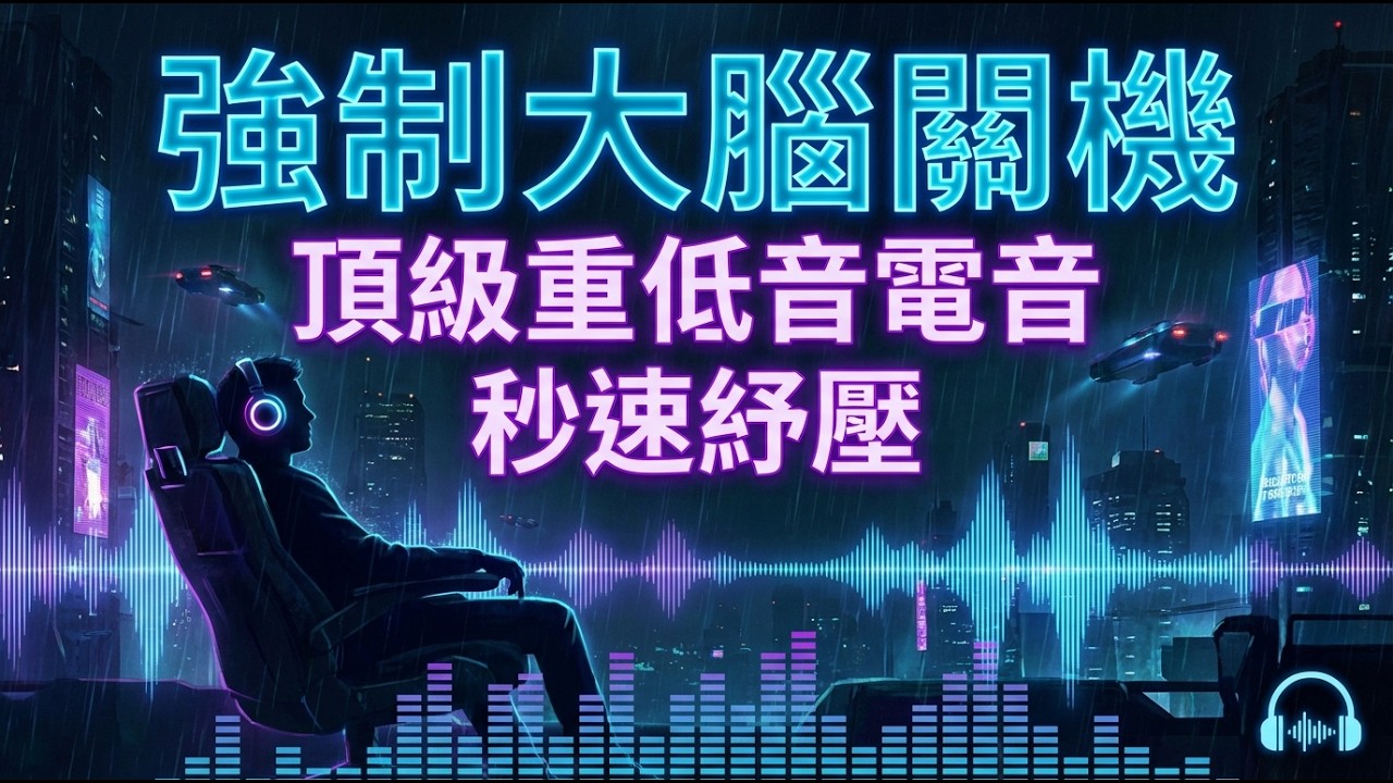 【100%無打擾】大腦強制關機 🎧｜戴上耳機瞬間抽離煩躁｜頂級全低音EDM混音・Hi-Fi重低音測試｜深夜獨處放空BGM