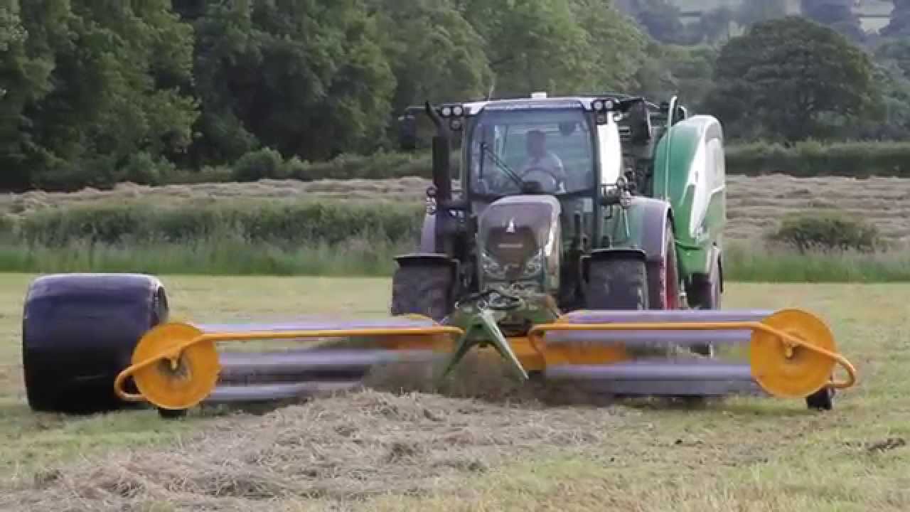 Fendt 516 with new front rake and Mchale Fusion,G+R Pykett Tractors.