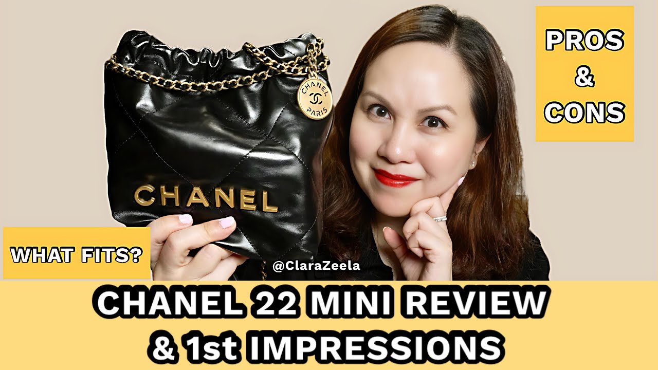 Chanel 22 Mini Pros & Cons | 1st Impressions | What Fits | Husband Reacts to New Bag