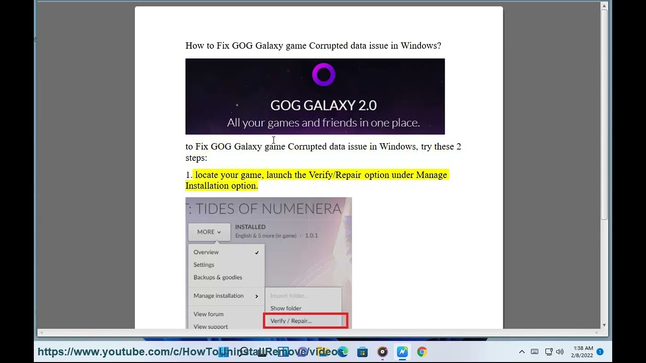 Fix GOG Galaxy game Corrupted data issue in Windows 11/10