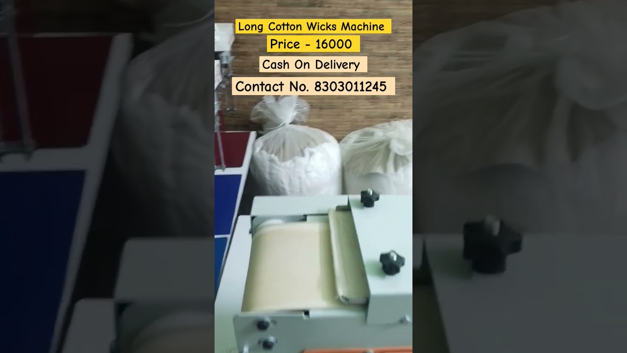 Semi Automatic Long Cotton Wicks Machine | long cotton wick machine |cotton wicks machine #shorts