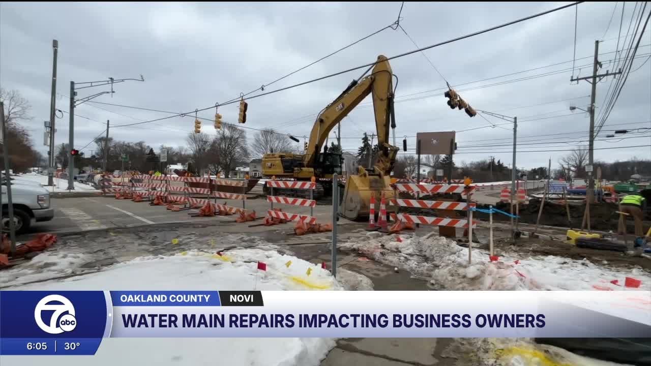 Water main repairs impacting business owners in Novi
