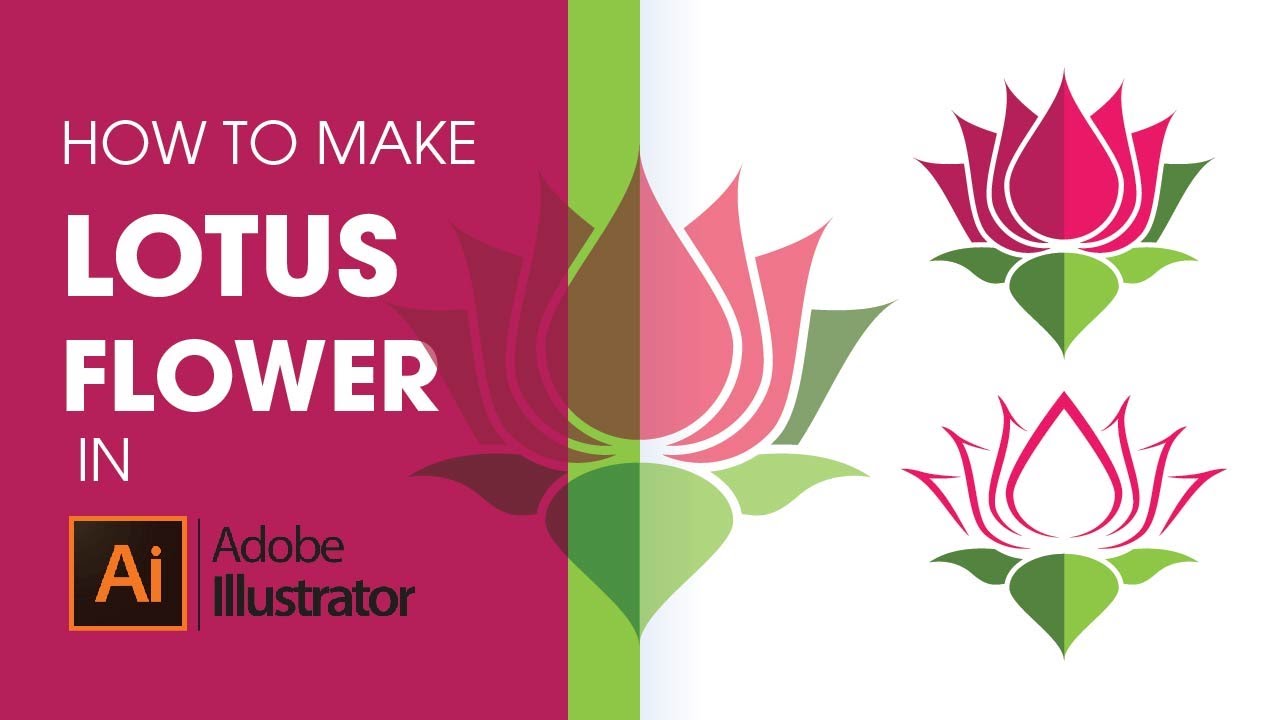 How to Make Lotus Flower Logo /icon in Adobe illustrator