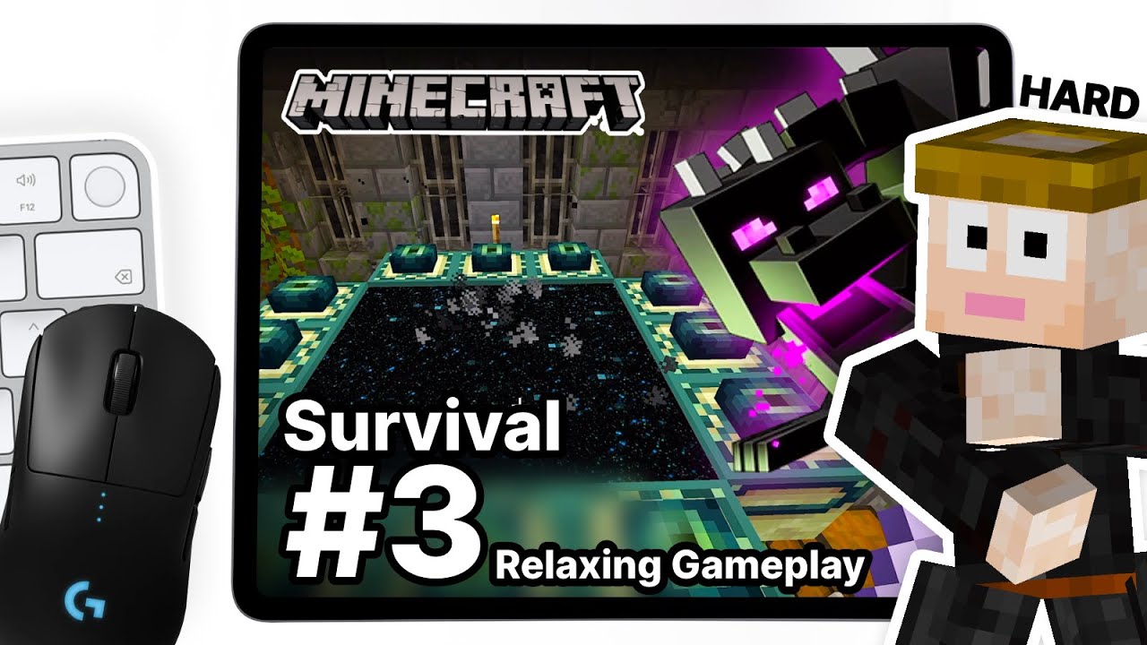 Minecraft Survival Series Episode 3 on Apple iPad Pro M2 Gameplay Relaxing | Mouse & Keyboard