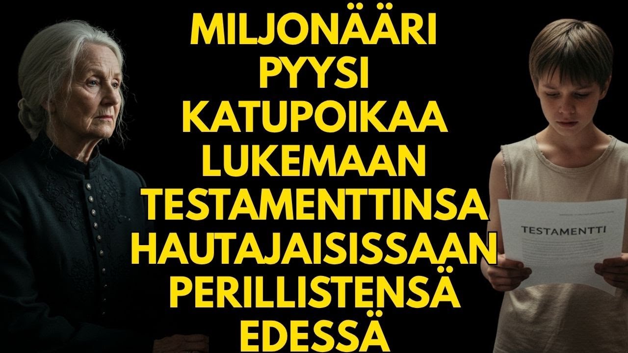 Miljonääri pyysi katupoikaa lukemaan testamenttinsa hautajaisissaan perillistensä edessä