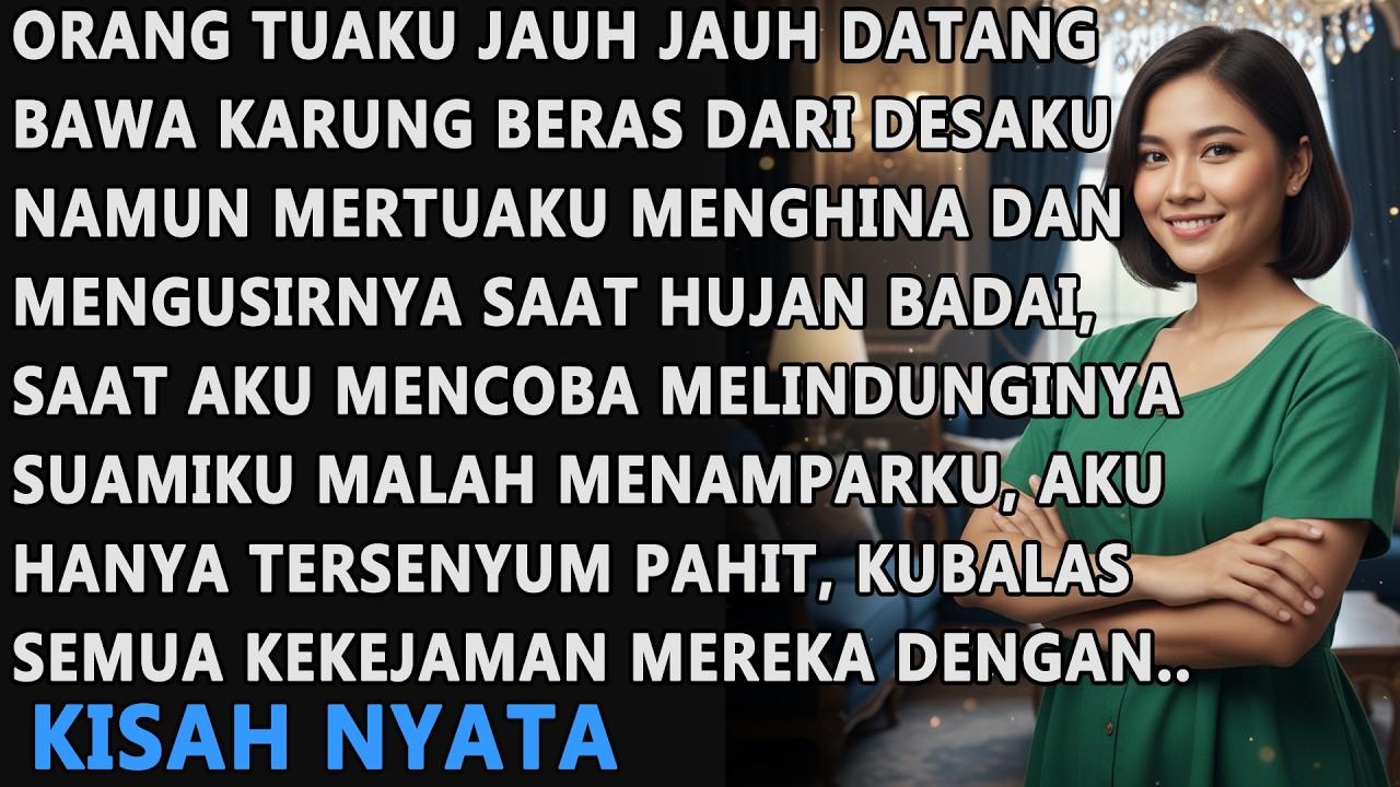 ORANG TUAKU JAUH JAUH DATANG MEMBAWA BERAS NAMUN MERTUA MALAH MENGSUSIRNYA SAAT HUJAN BADAI, KUBALAS