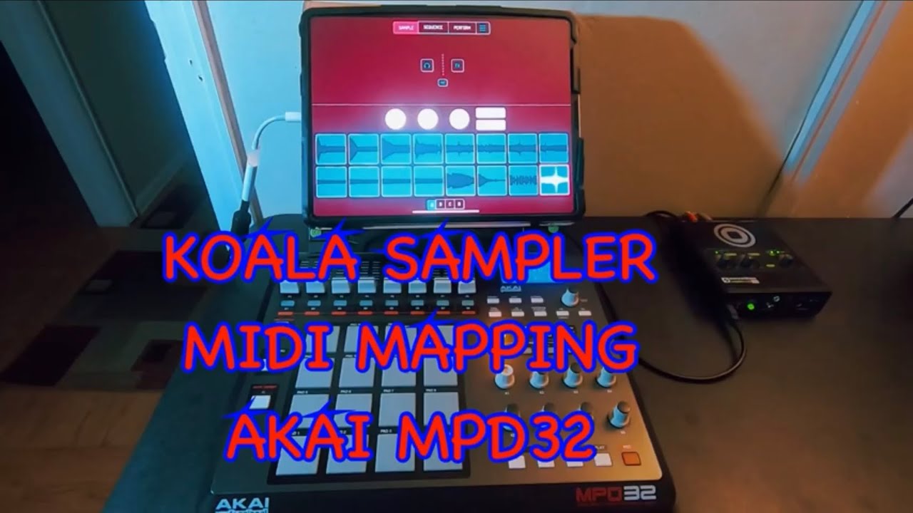 Koala Sampler Midi Mapping:  AKAI MPD32