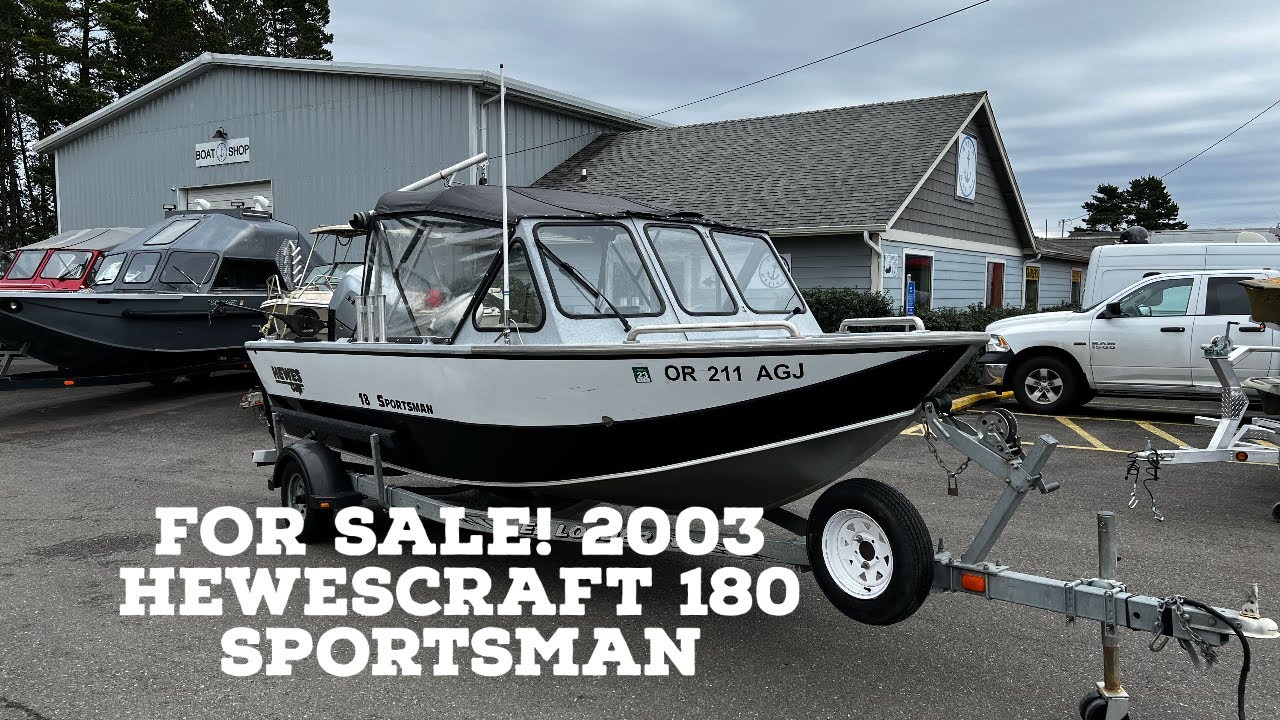 (SOLD) 2003 Hewescraft 180 Sportsman with 2017 Honda 100HP and Honda 8HP
