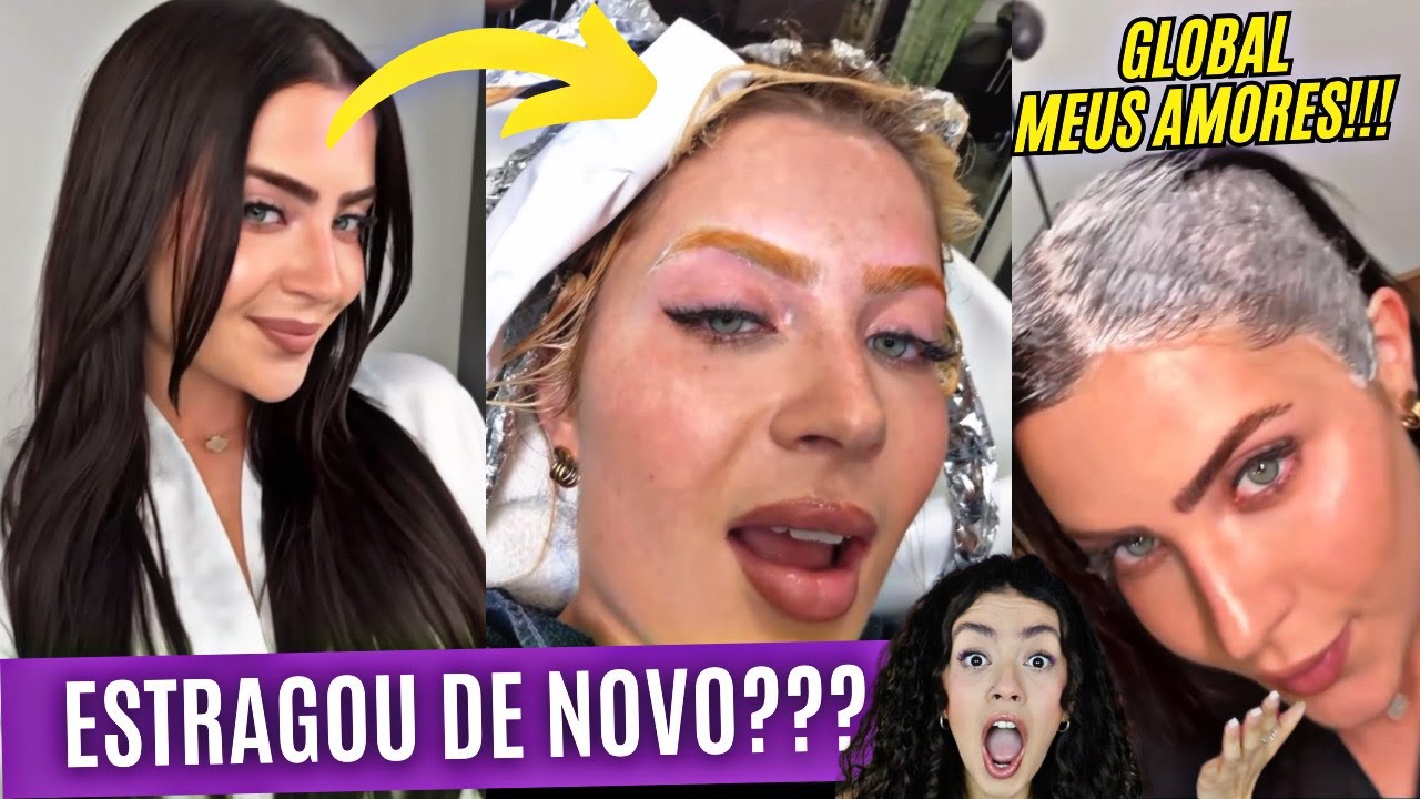 JADE PICON ESTÁ LOIRA DE NOVO!! DESCOLORIU ATÉ A SOBRANCELHA!! CORAJOSA 😳 Compare antes x depois