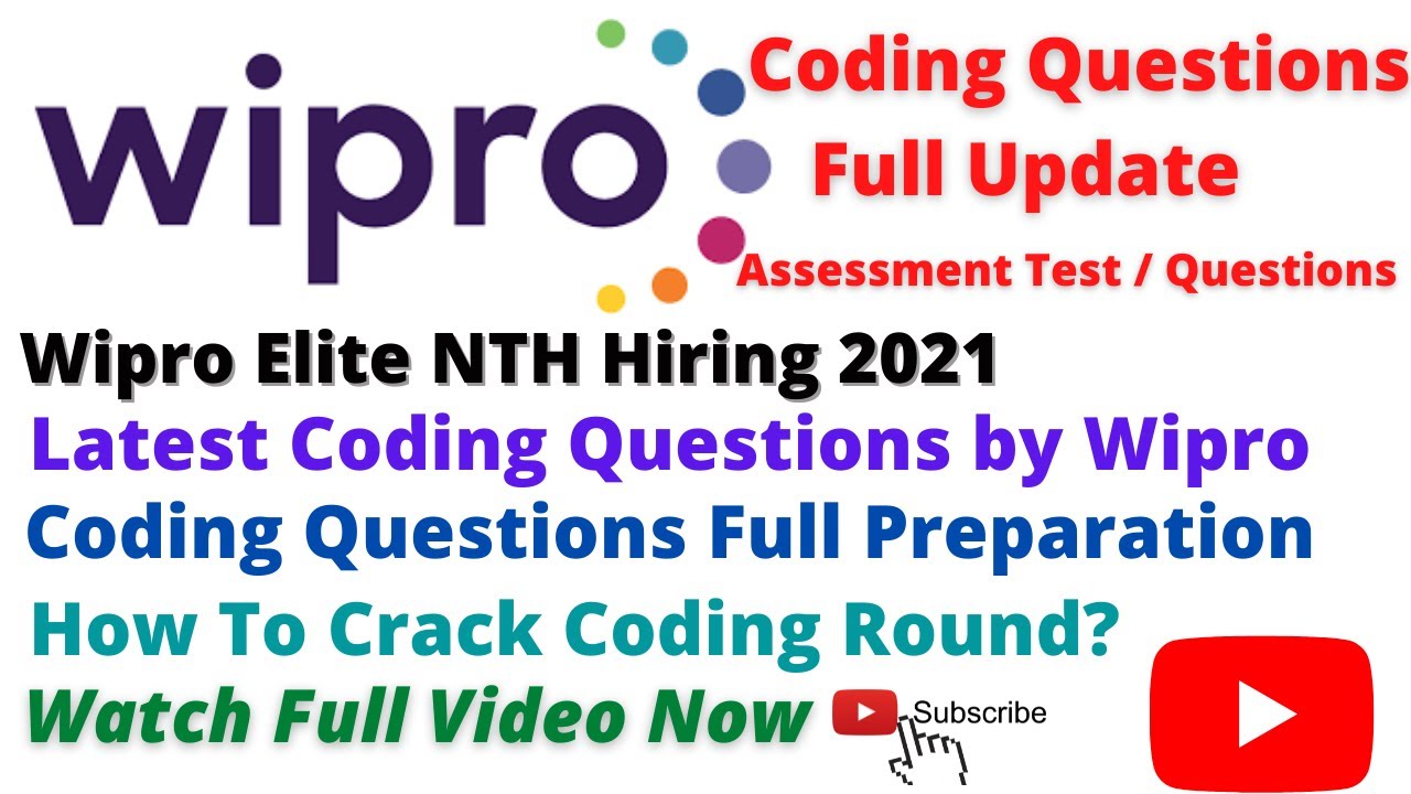 Wipro Elite Hiring 2021 / How To Crack Coding Round? / Coding Questions / #Wipro #Job