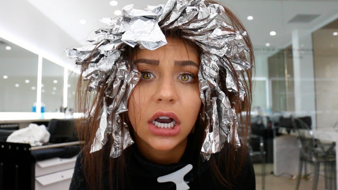 CHOPPING AND BLEACHING MY HAIR | Andrea Russett