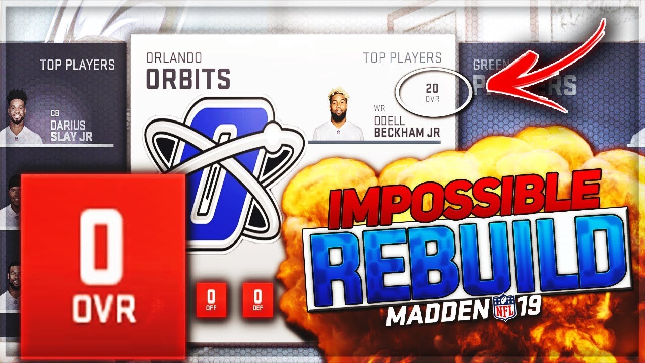 IMPOSSIBLE REBUILD -- Rebuilding A 0 Overall Team | Madden 19 Franchise Mode