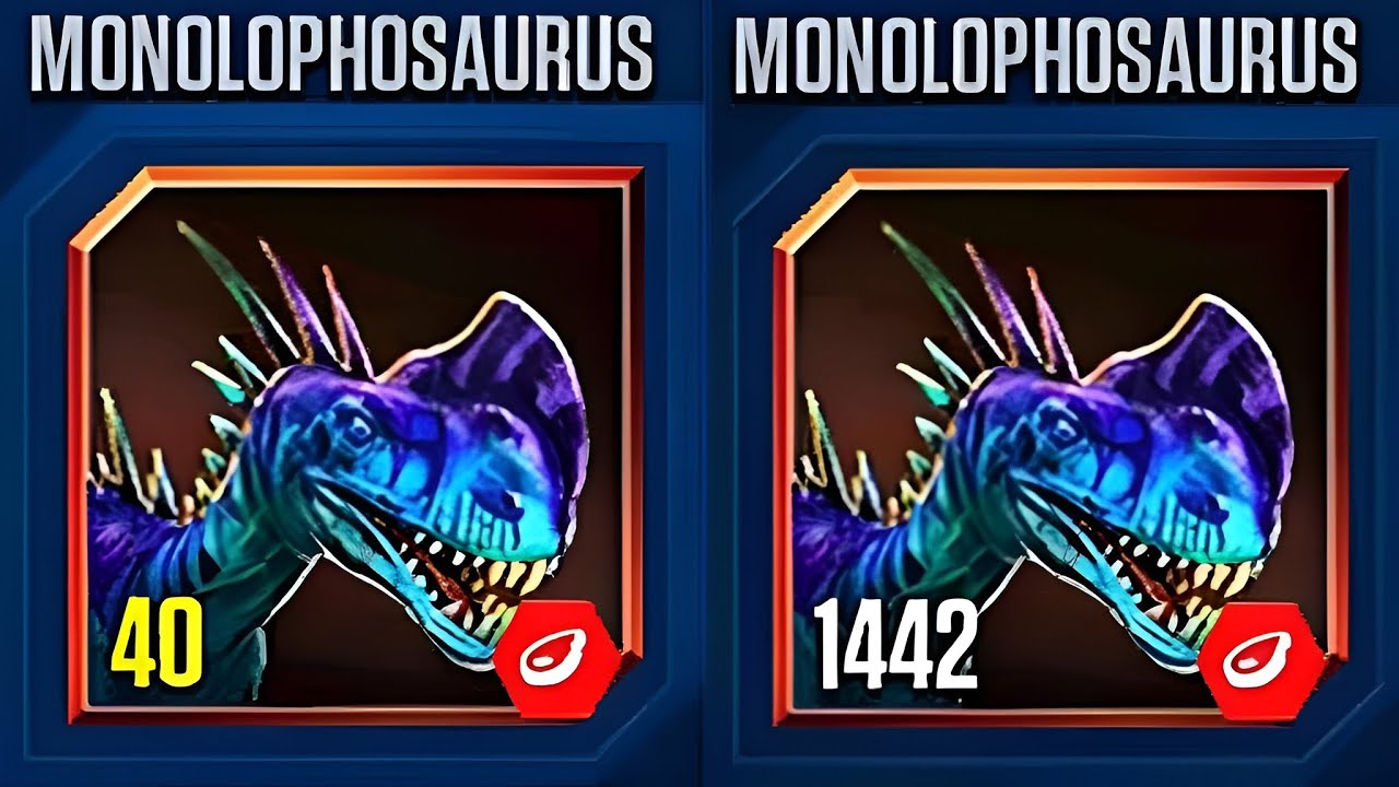 MONOLOPHOSAURUS UNLOCKED SPINOCERATOPS VS MONOLOPHOSAURUS | JURASSIC WORLD THE GAME