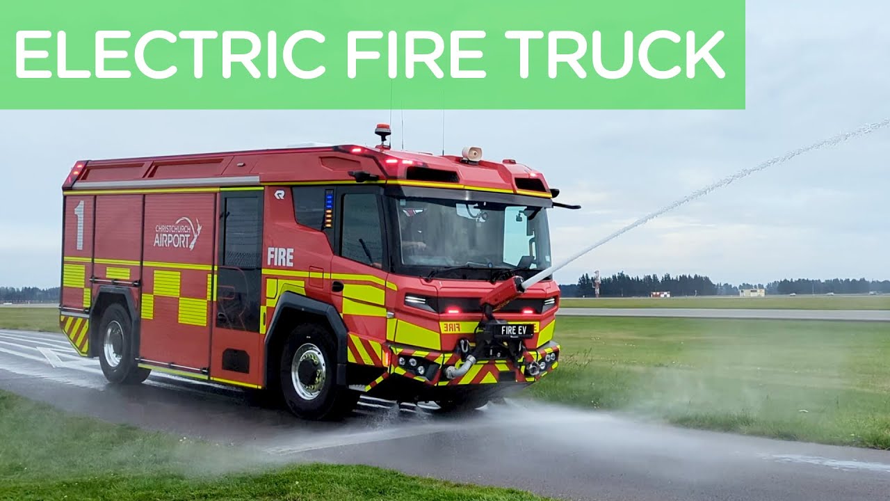 New Zealand's first electric fire truck in action!