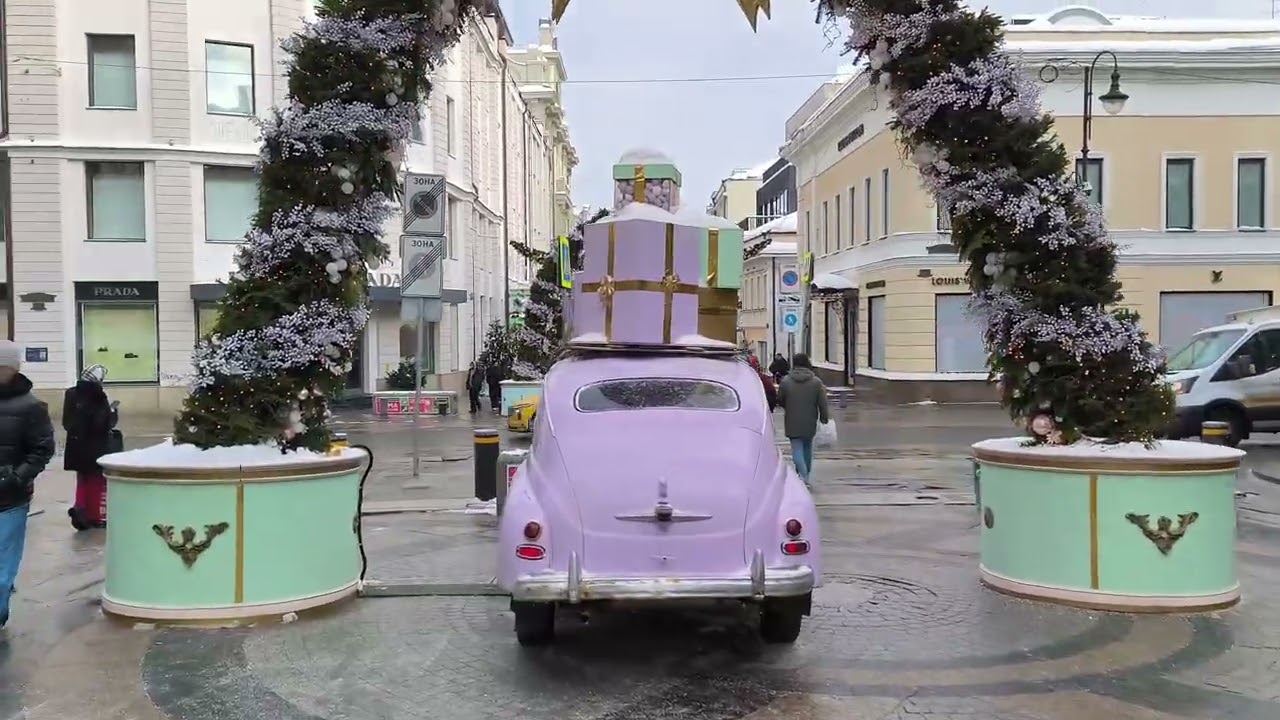 Stoleshnikov Lane in Winter Moscow — Quiet City Walk