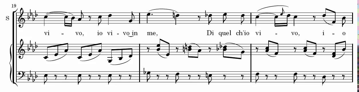 Ma rendi pur contento (Bellini) Score Animation