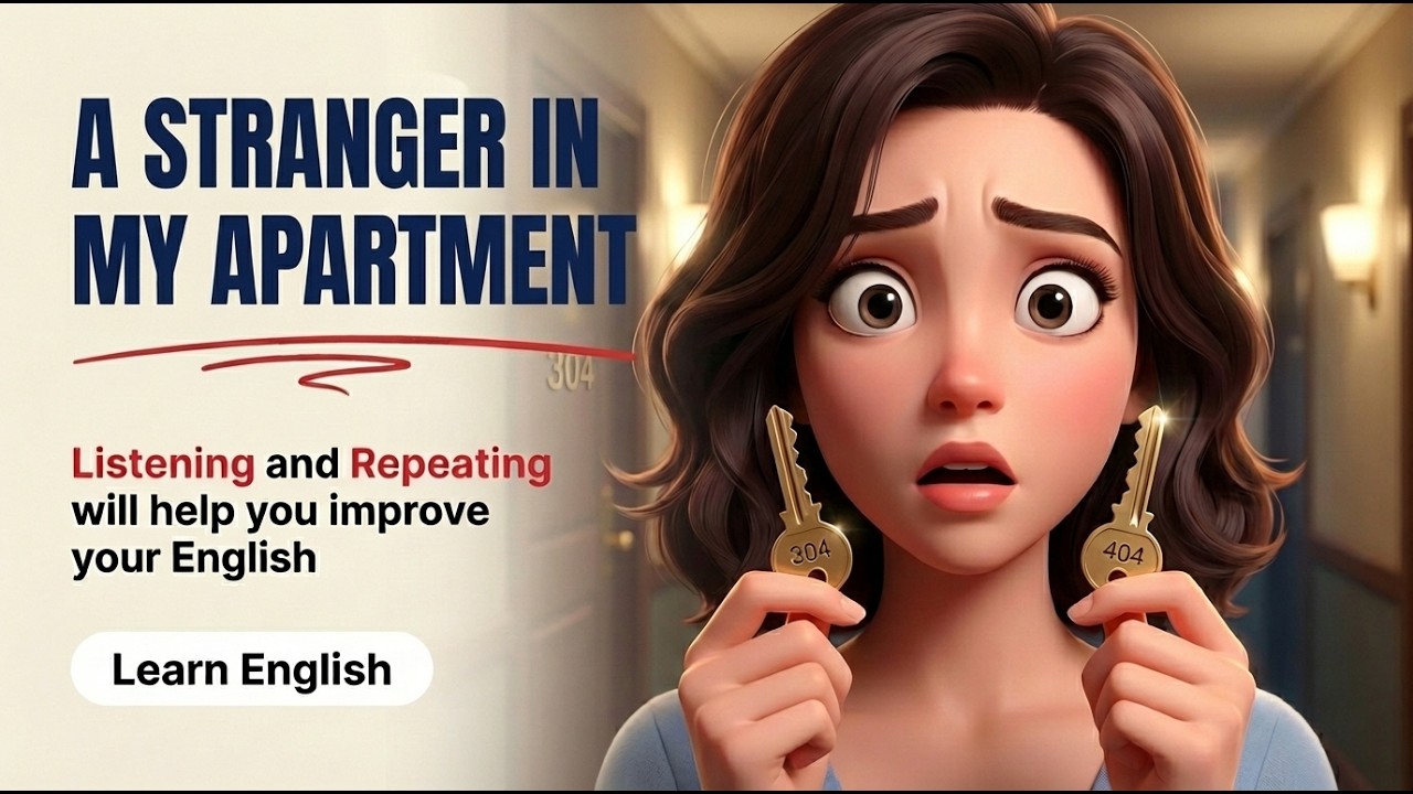 A Stranger Was Sitting in My Apartment 😨 | Shadowing English Story (A1–A2)