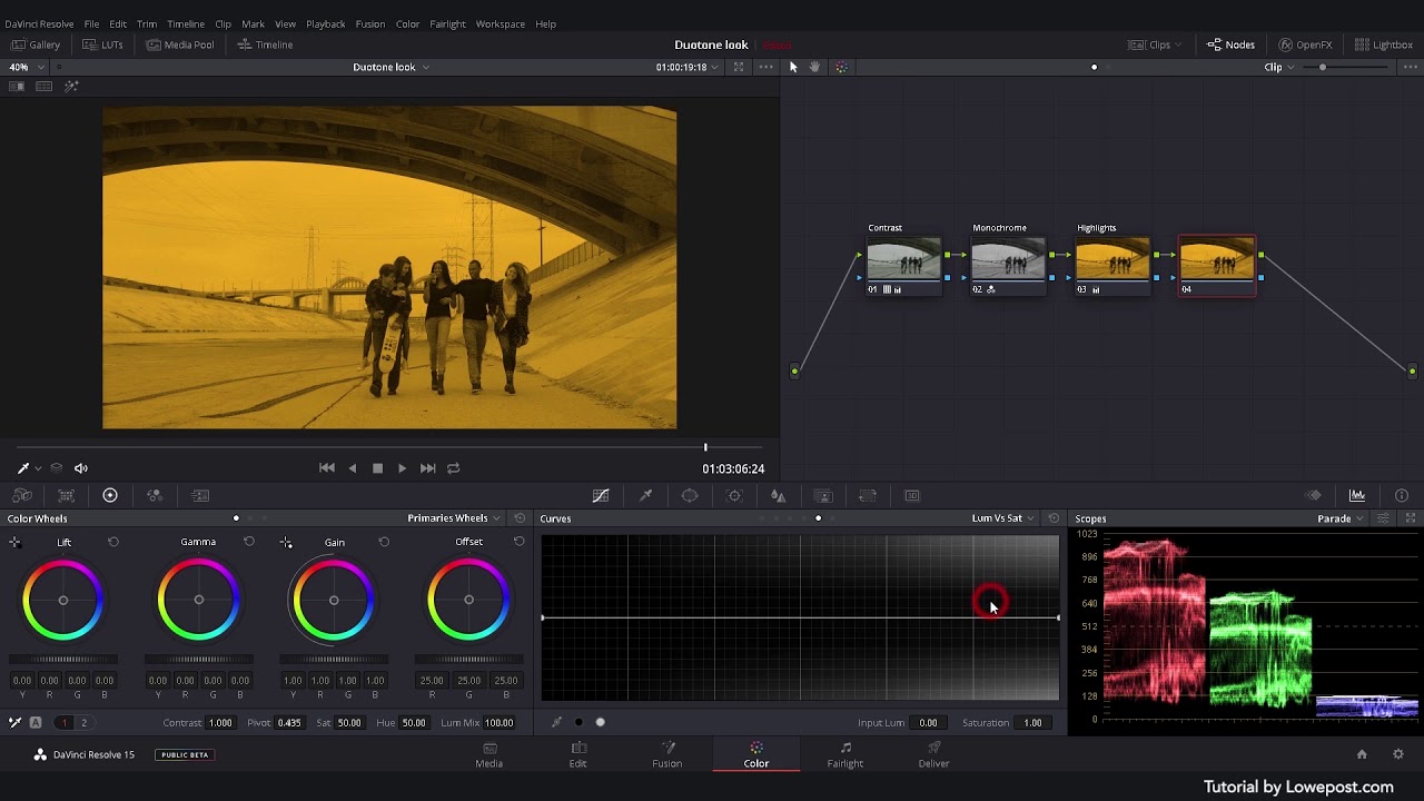 Learn how to create The Spotify Look in DaVinci Resolve 16, Tutorial