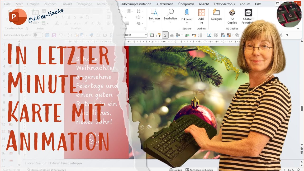Powerpoint: So erstellst Du eine Grußkarte mit automatischer Animation