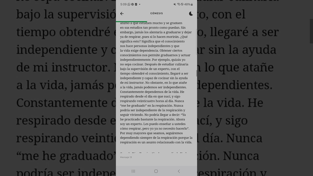 Lectura audio. Mensaje 13. Genesis