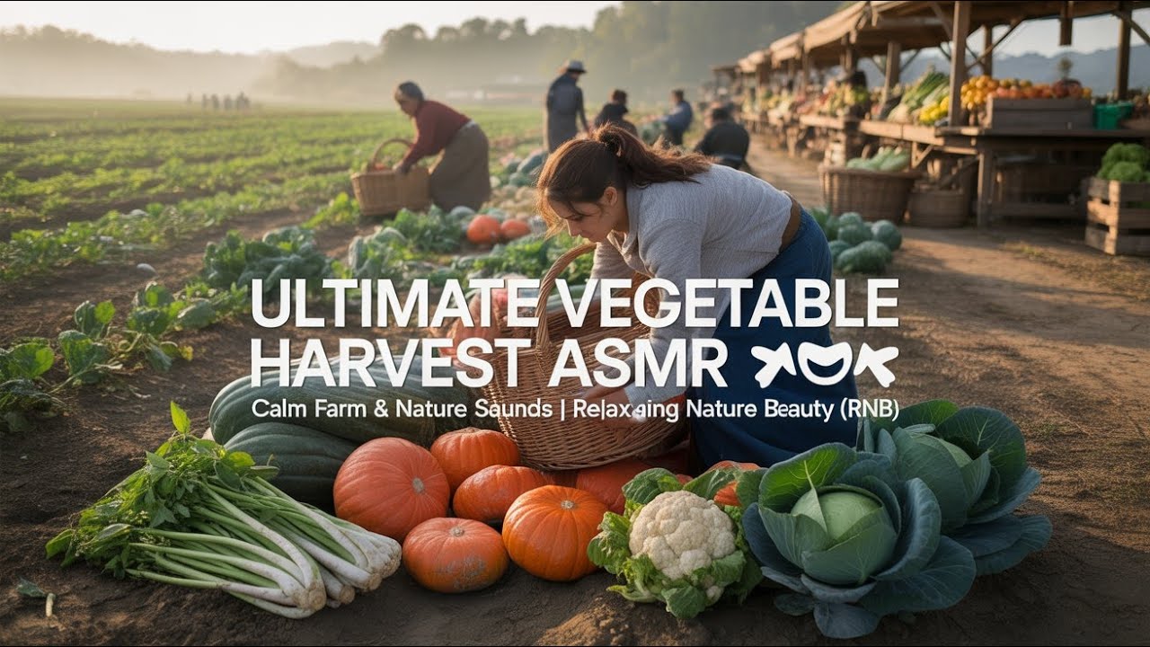 Ultimate Vegetable Harvest ASMR 🌱🥬🎃🥦 Calm Farm & Nature Sounds | Relaxing Nature Beauty (RNB)