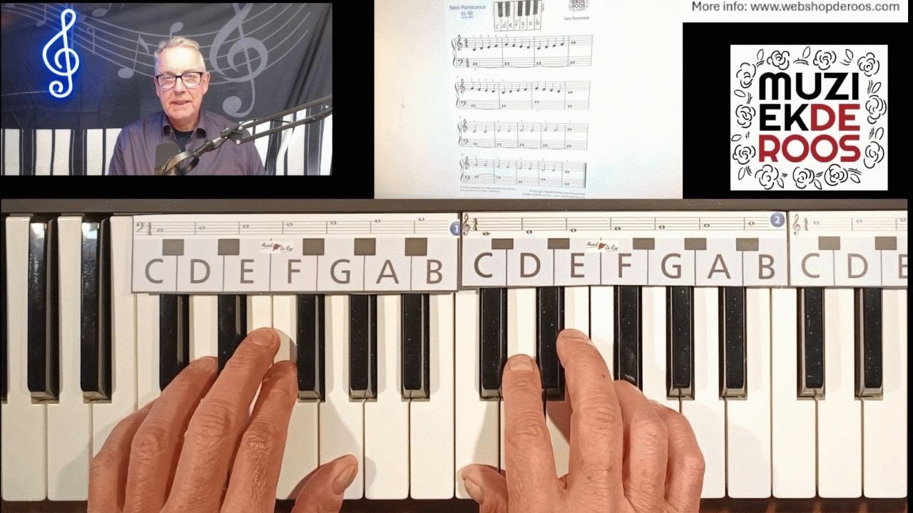 Kompletter Klavierkurs, Noten und YouTube-Unterricht, Einfach f&uuml;r Anf&auml;nger,  3 Lektionen kostenlos