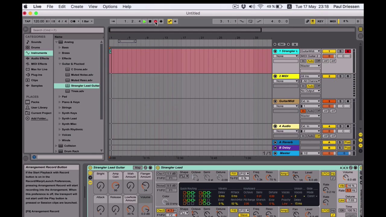 Quickstart MIDI Guitar 2 with Ableton LIve 9
