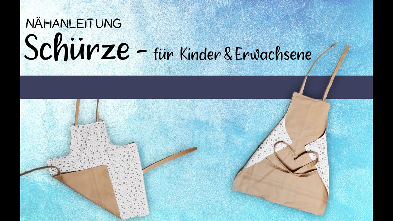 Backschürze nähen | Kochschürze nähen einfach | DIY für Kinder und Erwachsene |  Weihnachten