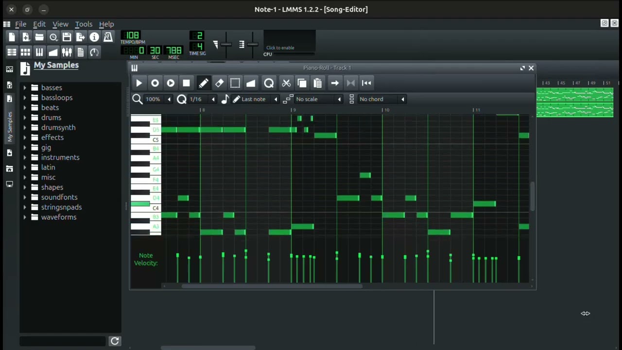 My First Tune on LMMS