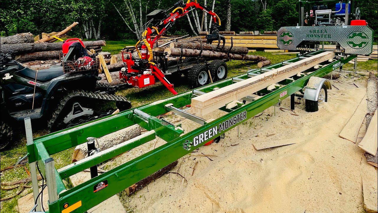 Changement de lame scierie mobile Green monster !