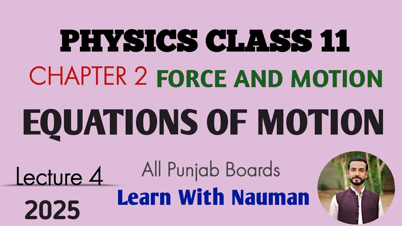 Equations of Motion and their Derivation Graphically || Chapter 02|| New Book 2025