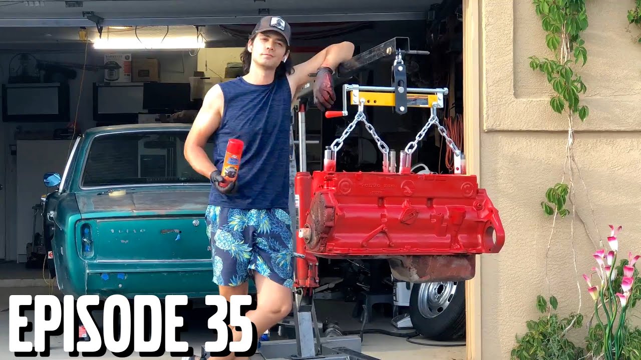 Painting & Assembling Rebuilt B30 Engine - Volvo 164 Rescue Ep 35