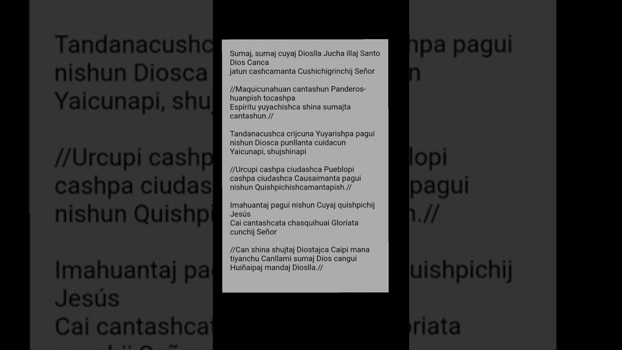 Sumaj sumaj c'uyaj Dioslla 