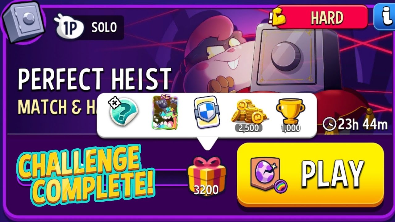Perfect Heist Match & Hatch Rainbow | Match Masters Solo Challenge Score 3200 10 Moves