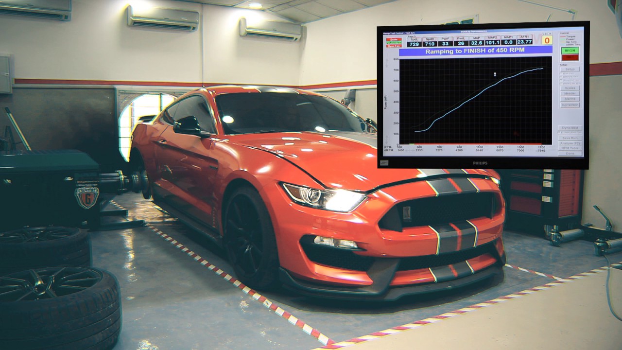 708 WHP Ford Mustang GT350. Dyno test.