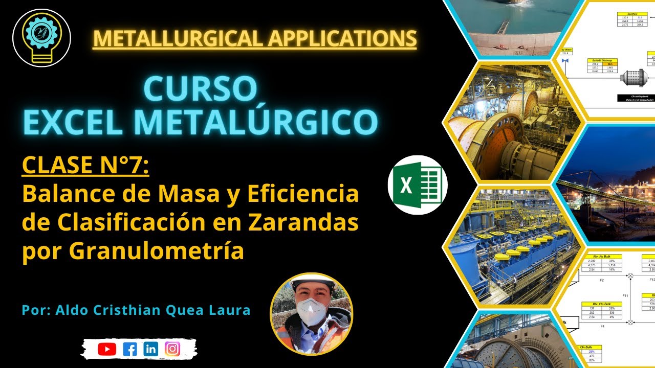 💻📚✅ Clase N°7. Balance de Masa y Eficiencia de Clasificación en Zarandas por Granulometría