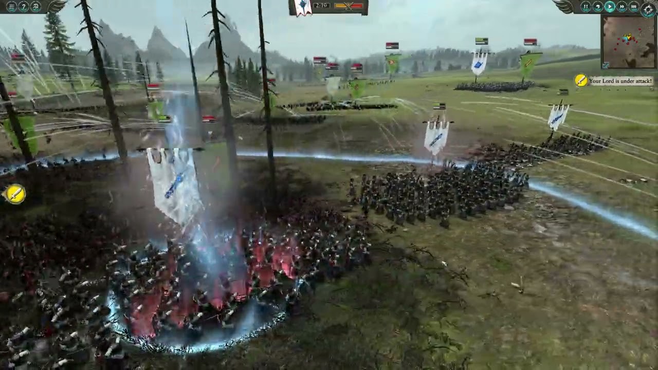 Warhammer High Elves vs Night Goblins (Total War Battle) - custom battle replay