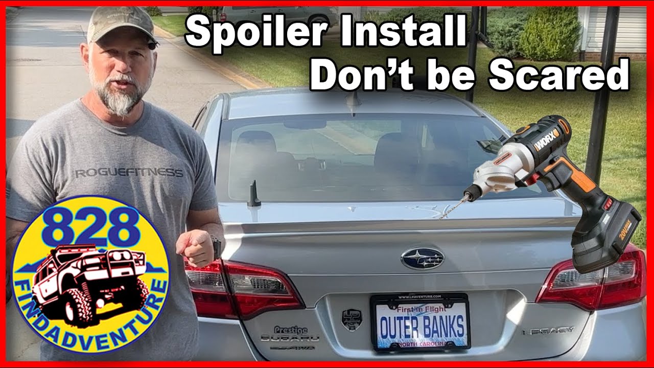 Subaru Legacy spoiler install, don't be scared!