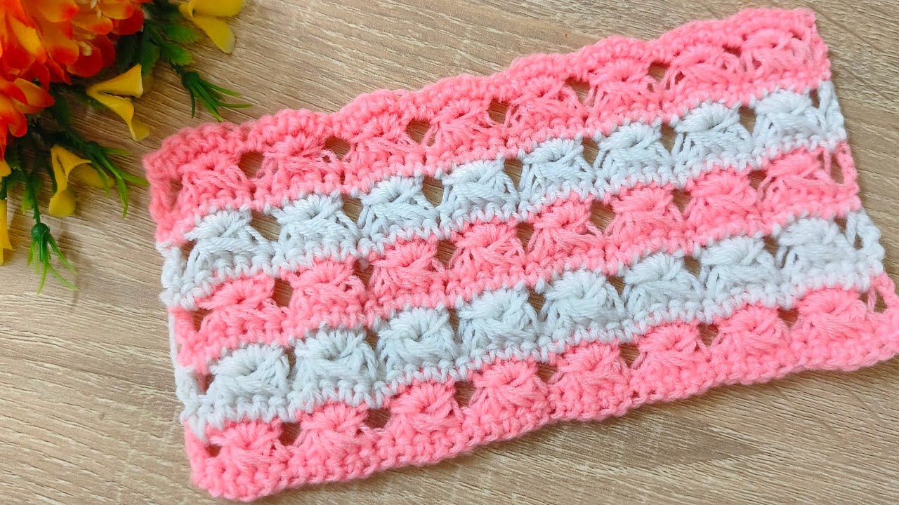 BROOMSTICK STITCH -Beautiful and delicate crochet baby blanket for beginners🧶