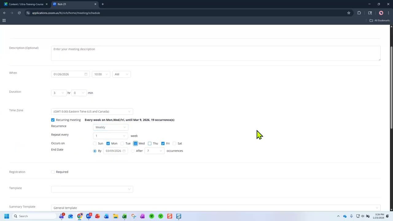 Adding Zoom link using Zoom in your BB Course