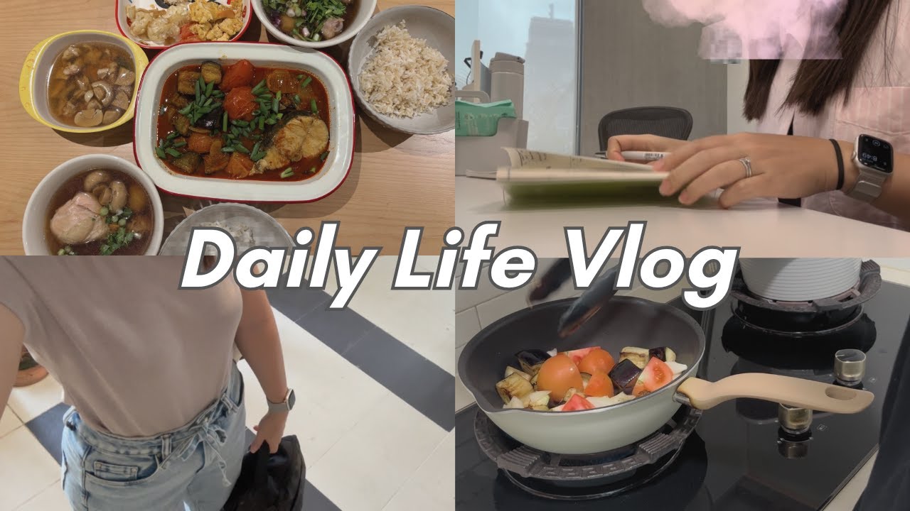 VLOG | work life balance in SG, cooking Assam fish, best pork chops and thai food, home cleaning