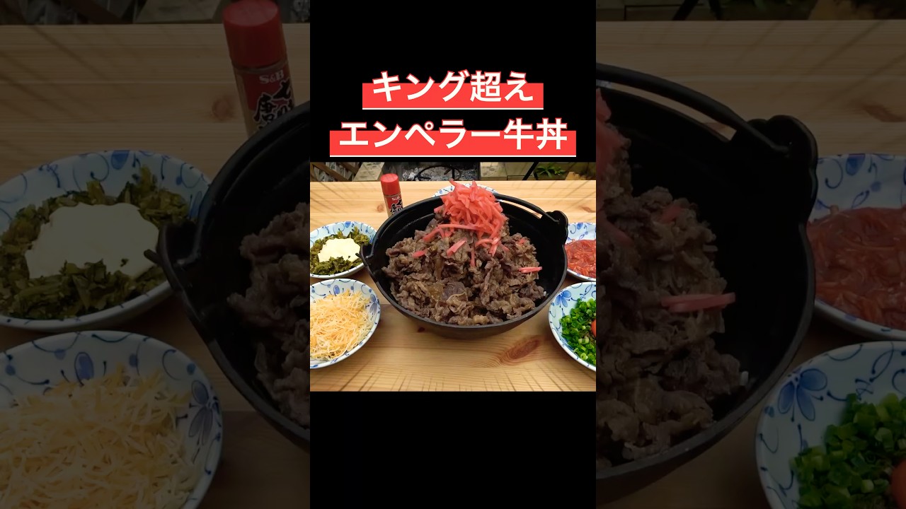 すき家のキング牛丼チャレンジしたって人いたら挙手！#料理 #アウトドアグルメ #牛丼#すき家#キング牛丼