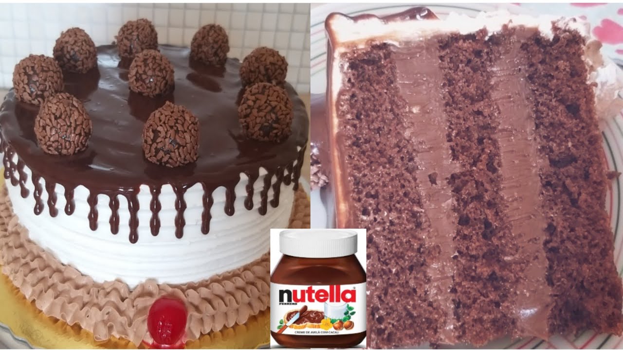 Bolo de Brigadeiro Cremoso de Nutella Delicioso