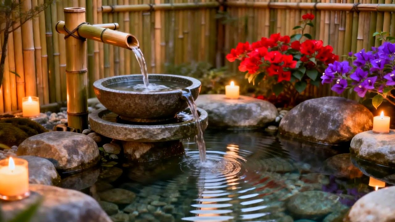 “Zen Garden Spa 🌱 Natural Water Sounds for a Tired Soul”