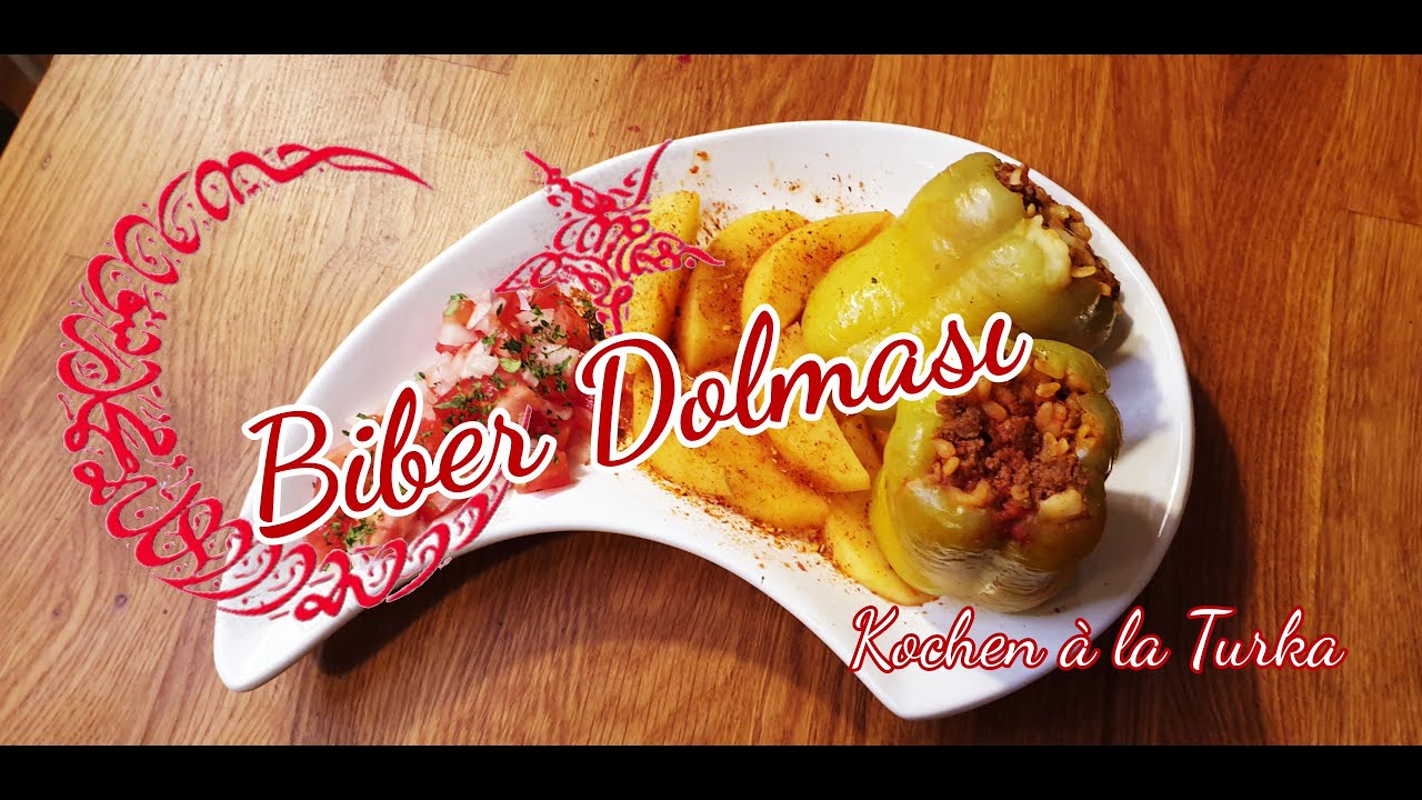 ✅ Biber Dolması/Gefüllte Paprika ✅ mit Püree & Hackfleisch I Patates ezmesi,Bulgur ve kıymalı Dolma