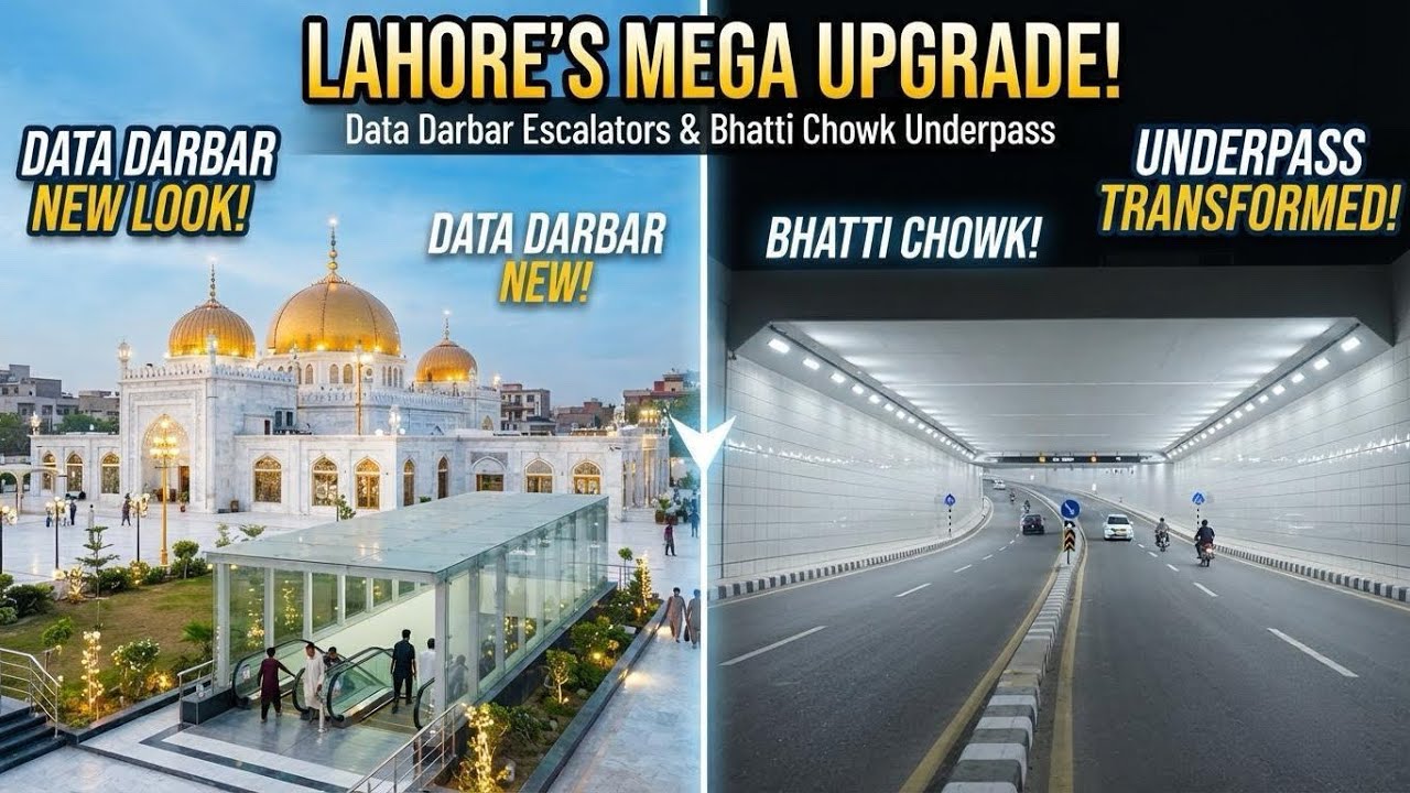 Bhatti Chowk Underpass Opening 🚧 | Data Darbar Development New Update | Underground Way & Escalator