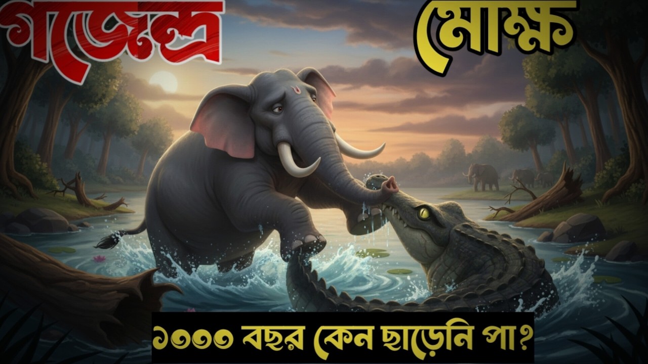 ১০০০ বছর ধরে কেন পা ছাড়েনি কুমিরটি? The Story of Gajendra Moksha | আদি কথা Mythology History ।