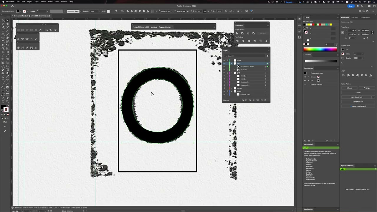 Sketching your letterform within Illustrator - part 2