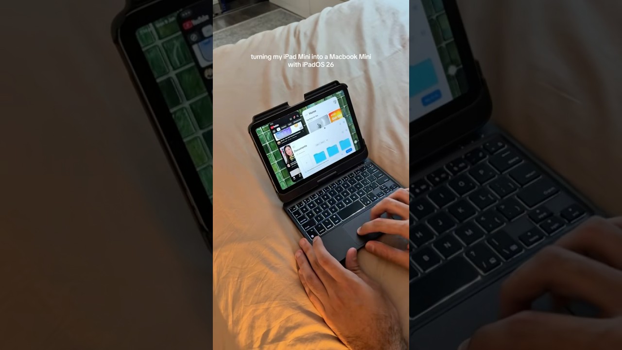 turning my iPad Mini into  MacBook Mini w iPadOS26 case 🔗 below #ipadmini #ipad #iPadOS26 #wwdc2025